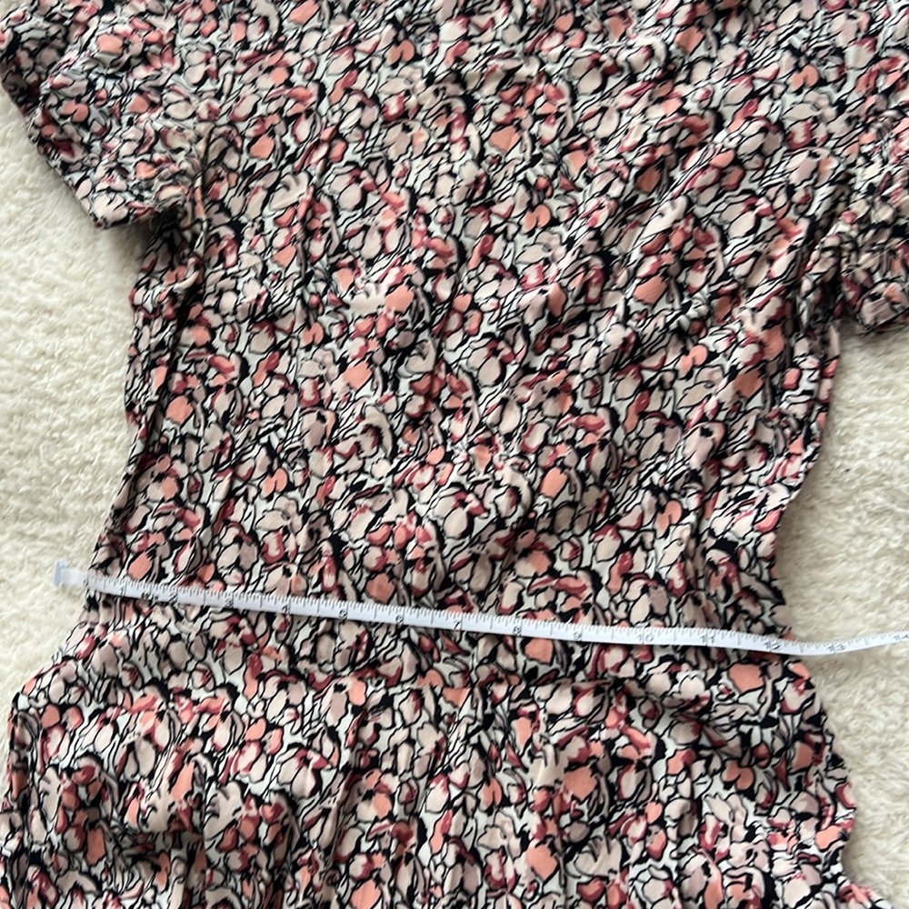 Pink and Black Casual Sundress with Short Sleeves and Crew Neck - Picture 4 of 5